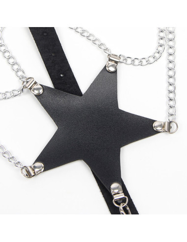 SUBBLIME - FULL BODY HARNESS WITH STAR CHAINDETAIL ONE SIZE