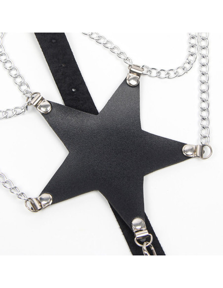 SUBBLIME - FULL BODY HARNESS WITH STAR CHAINDETAIL ONE SIZE