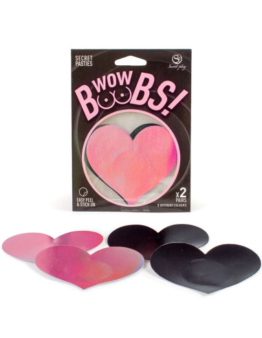 SECRET PLAY - WOW BOOBS HEART NIPPLE COVERS