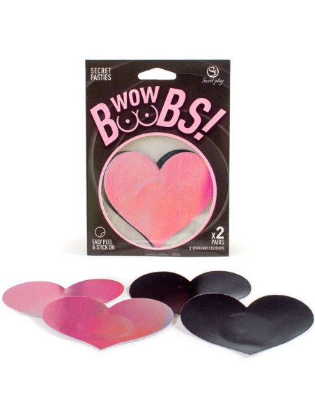 SECRET PLAY - WOW BOOBS HEART NIPPLE COVERS