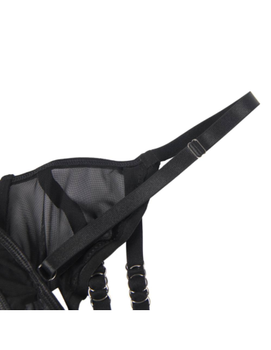 SUBBLIME - TWO PIECE SET OF TRANSPARENCY BRA AND S-M STRIPS