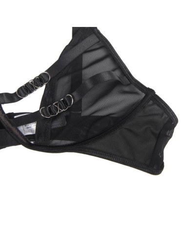 SUBBLIME - TWO PIECE SET OF TRANSPARENCY BRA AND S-M STRIPS