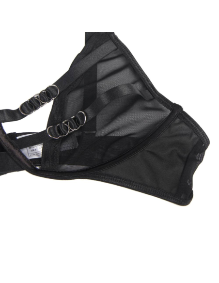 SUBBLIME - TWO PIECE SET OF TRANSPARENCY BRA AND S-M STRIPS