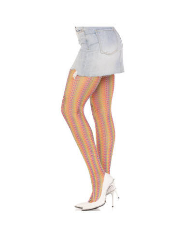 LEG AVENUE - MULTICOLOR CROCHET STOCKINGS