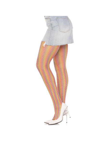 LEG AVENUE - MULTICOLOR CROCHET STOCKINGS