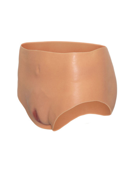 HIDDEN DESIRE - ALTER EGO OPEN VAGINA BRIEF HIGH WAIST FLESH