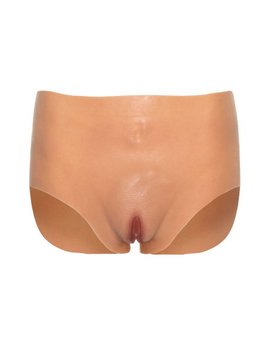 HIDDEN DESIRE - ALTER EGO OPEN VAGINA BRIEF HIGH WAIST FLESH