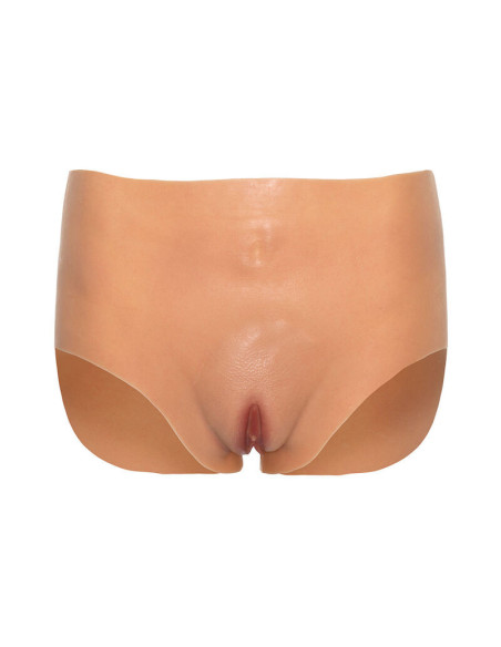 HIDDEN DESIRE - ALTER EGO OPEN VAGINA BRIEF HIGH WAIST FLESH