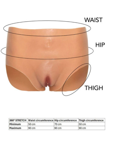 HIDDEN DESIRE - ALTER EGO OPEN VAGINA BRIEF HIGH WAIST FLESH