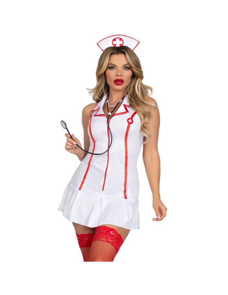 LEG AVENUE - HEAD NURSE COSTUME WHITE M-L