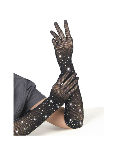 SUBBLIME - 957469SHINE TRANSPARENT GLOVES BLACK S-M