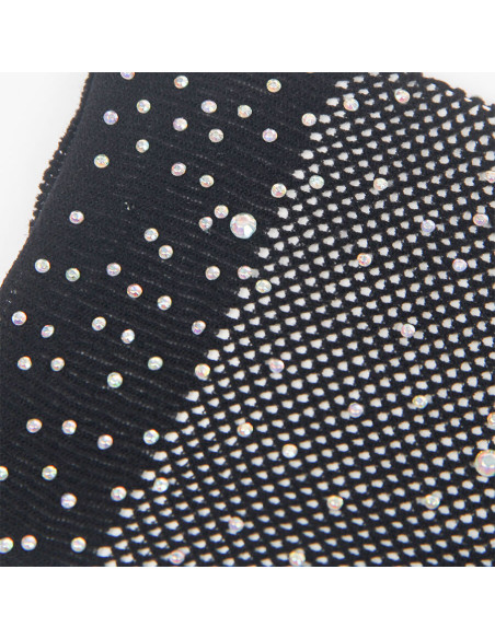 SUBBLIME - 957469SHINE TRANSPARENT GLOVES BLACK S-M