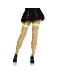 LEG AVENUE - WIDE FISHNET TIGHTS NEON GREEN 2