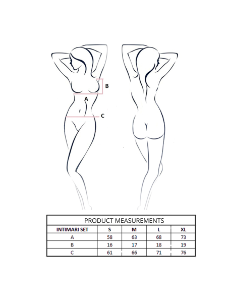 PASSION - INTIMARI BRA PANTIES SET BLACK S-M