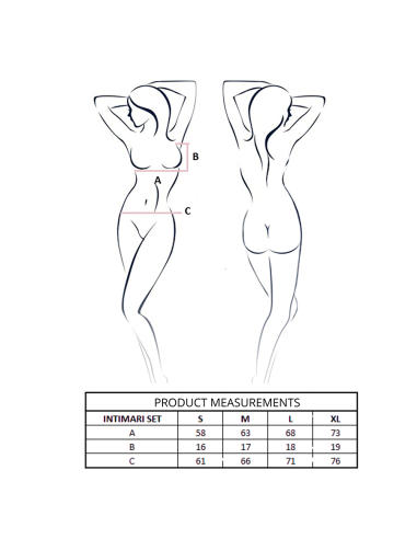 PASSION - INTIMARI BRA PANTIES SET PINK L-XL