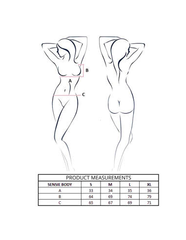 PASSION - SENSIE BODY BURGUNDY S-M