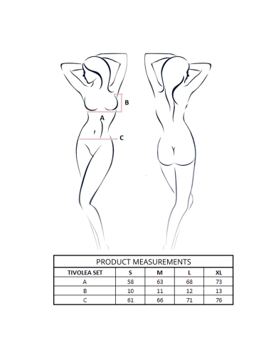 PASSION - TIVOLEA BRA THONG SET VIOLET L-XL