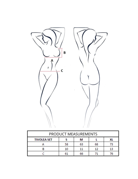 PASSION - TIVOLEA BRA THONG SET VIOLET L-XL