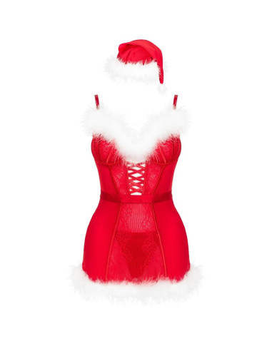 LIVCO CORSETTI FASHION - AGETHE LC 90607 CHEMISE THONG CHRISTMAS HAT L-XL