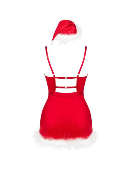 LIVCO CORSETTI FASHION - AGETHE LC 90607 CHEMISE THONG CHRISTMAS HAT L-XL