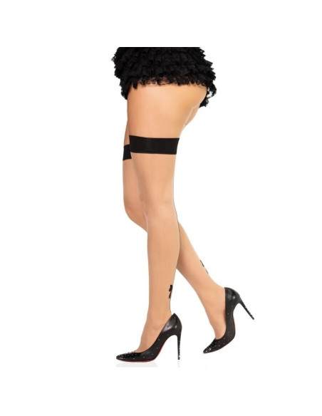 LEG AVENUE - 1963 SPANDEX BACKSEAM STOCKINGS BLACK - ONE SIZE