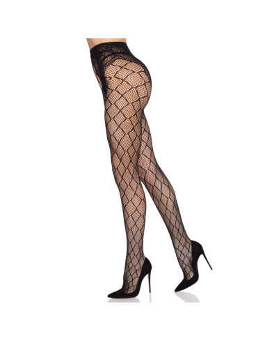 LEG AVENUE - 1966 TINKLINĖS PĖDKELNĖS SU KELNAITĖMIS BE TARPKOJO JUODOS SPALVOS - VIENAS DYDIS