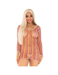 LEG AVENUE - ZIGZAG MULTICOLOR MINI DRESS ONE SIZE