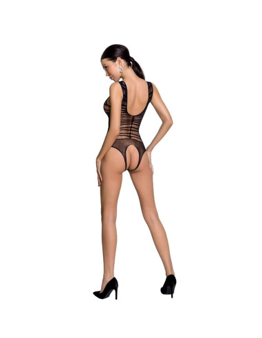 PASSION - WOMAN BS086 BLACK BODYSTOCKING ONE SIZE
