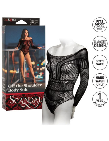 CALEXOTICS - SCANDAL SHOULDER BODY SUIT ONE SIZE