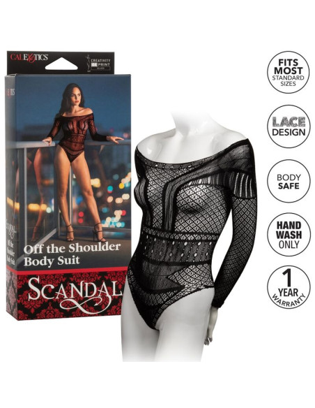 CALEXOTICS - SCANDAL SHOULDER BODY SUIT ONE SIZE