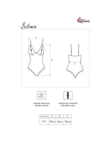 LIVCO CORSETTI FASHION - SILOMIN LC 1401 KŪNO CHARAKTAS, JUODAS, VIENAS DYDIS