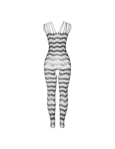 SUBBLIME - 951696 FISHNET CROTCHLESS BODYSTOCKING WITH STRAPS ON THE SHOULDERS BLACK ONE SIZE