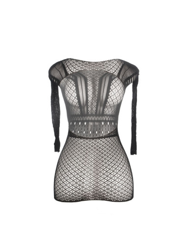 SUBBLIME - 951931 SHORT FISHNET DRESS WITH BARE BACK ONE SIZE