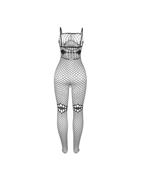 SUBBLIME - 952112 FISHNET BODYSTOCKING WITH DETAILS ON THE CHEST AND BELLY BLACK ONE SIZE