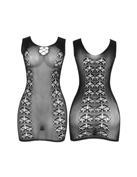 SUBBLIME - 952167 SHORT ELASTIC FISHNET DRESS BLACK ONE SIZE