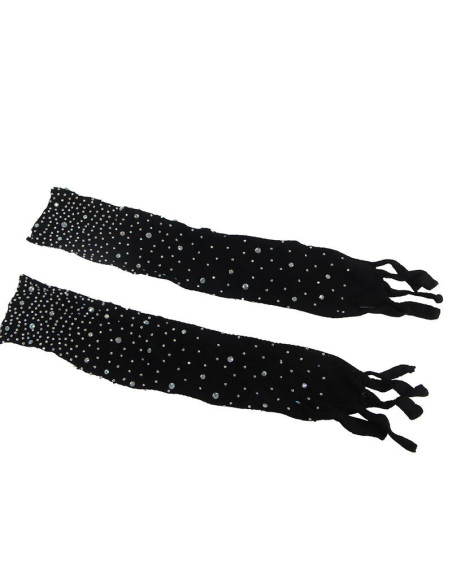 SUBBLIME - 952174 FISHNET BODYSTOCKING WITH GLOVES AND DIAMONDS BLACK ONE SIZE