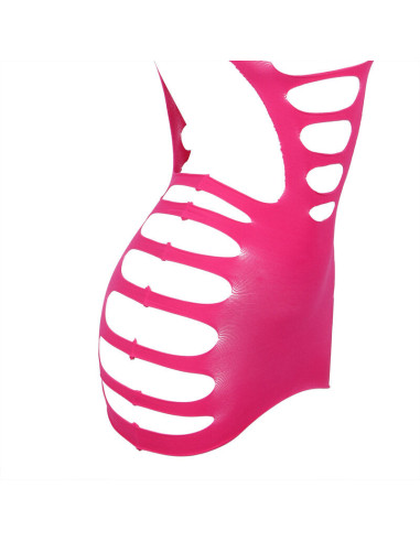 SUBBLIME - 952273 ILGŲ RANKOVIŲ ELASTINIO TINKLINIO SUKNELĖ ROŽINIS, VIENO DYDŽIO