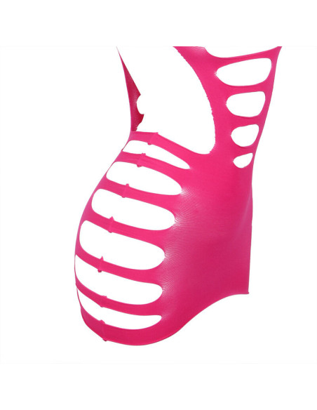 SUBBLIME - 952273 ILGŲ RANKOVIŲ ELASTINIO TINKLINIO SUKNELĖ ROŽINIS, VIENO DYDŽIO