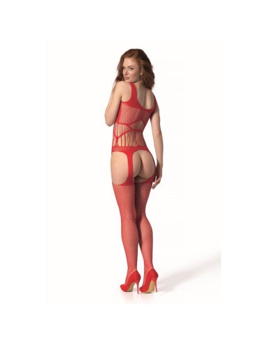 PASSION - BS 106 BODYSTOCKING RED ONE SIZE