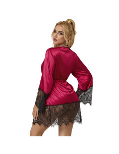 SUBBLIME - 953812 ELEGANTINĖS NĖRINIŲ PIŽAMOS KELNĖS SU STRINUKAIS, RAUDONOMIS S-M DYDŽIO 2