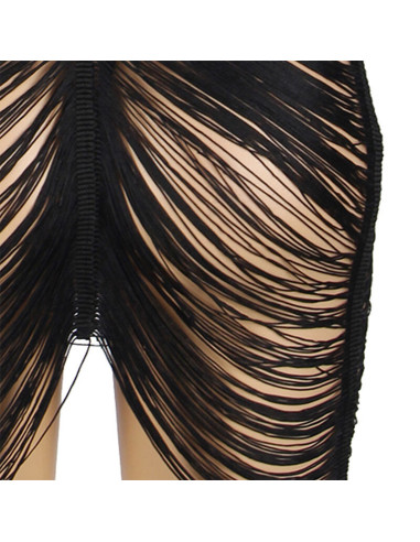 SUBBLIME - 954239 SUKNELĖ SU DIRŽELIAIS IR STRINKELĖMIS, JUODA, L-XL