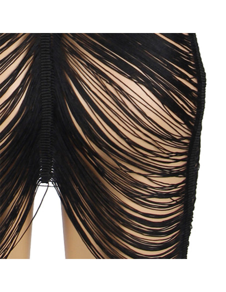 SUBBLIME - 954239 STRAPPY DRESS THONG BLACK L-XL