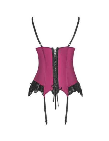 LIVCO CORSETTI FASHION - AGRAFENA CF 90436 CORSET THONG BURGUNDY S-M
