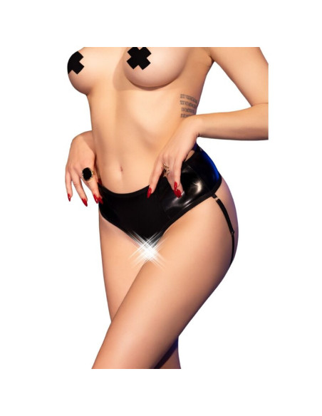 CHILIROSE - CR 4841 CROTCHLESS PANTY BLACK L-XL