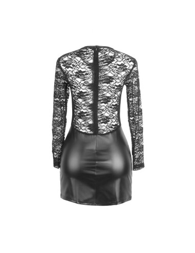 SUBBLIME - 955595 LONG SLEEVE DRESS WITH BLACK LACE S-M