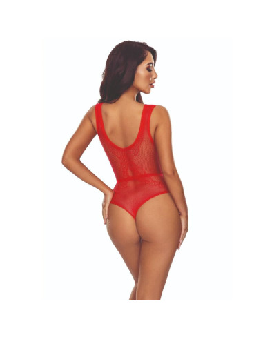 PASSION - BS115 BODYSTOCKING GRID RED