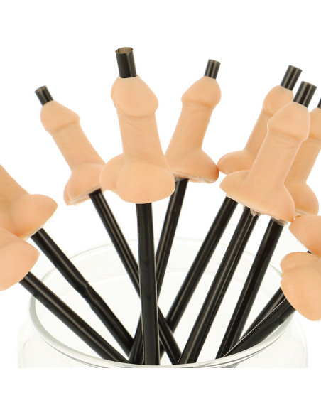 DIABLO PICANTE - BAG OF 10 NATURAL PENIS STRAWS