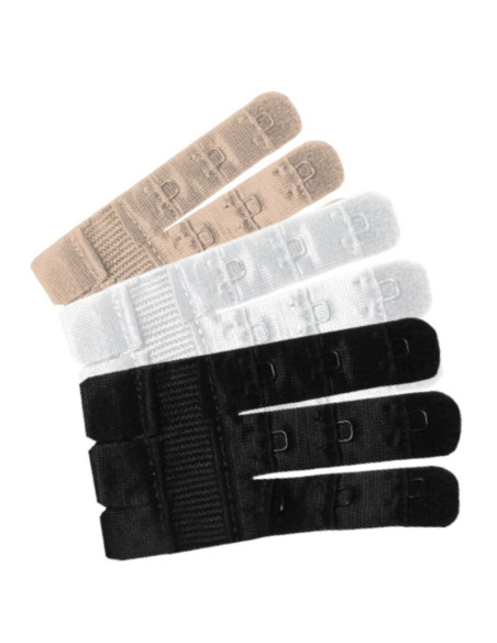 BYE-BRA - FLEXIBLE CONTOUR EXTENDERS 3 HOOKS 3 UNITS