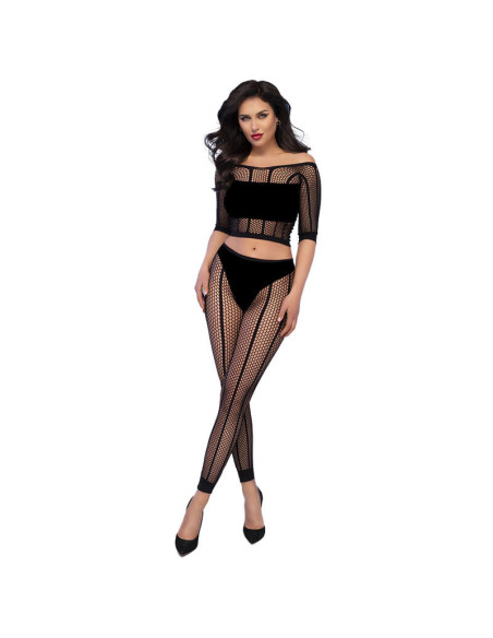 CHILIROSE - CR 4647 TOP and LEGGINS BLACK S-M