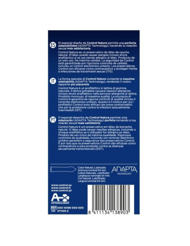 CONTROL - ADAPTA NATURE CONDOMS 12 UNITS